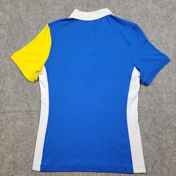 Lohla Sport Shirt Womens Small Blue Lemon White Performance Filippa Polo Top - Picture 9 of 13